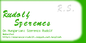 rudolf szerencs business card